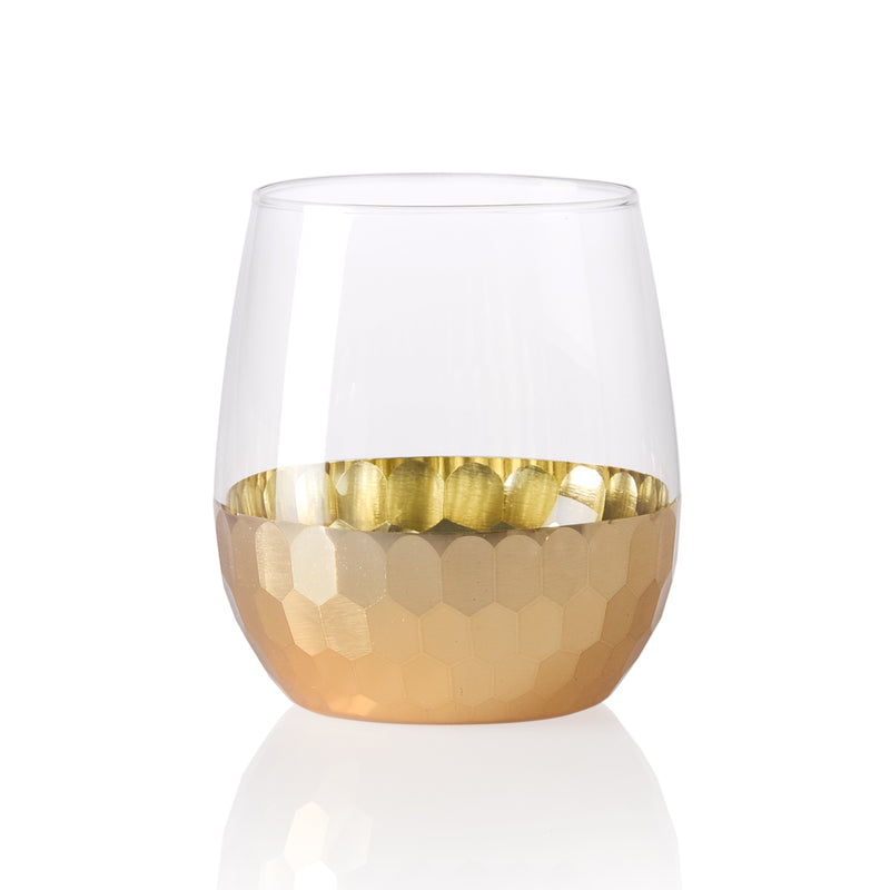 HONEY COMB GOLD GLASS