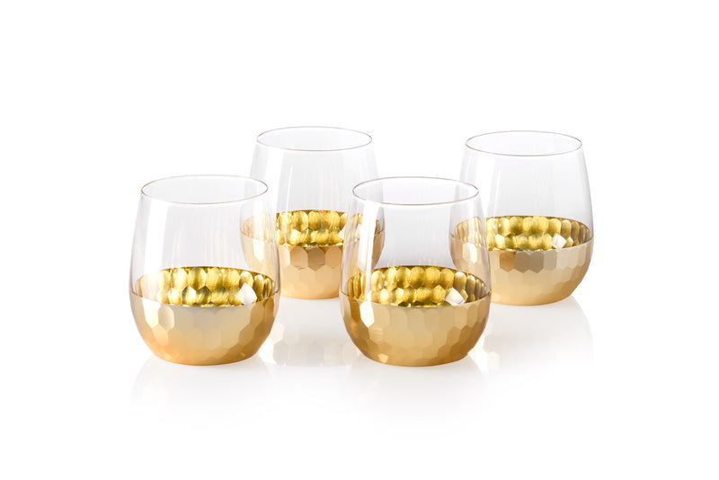 HONEY COMB GOLD GLASS