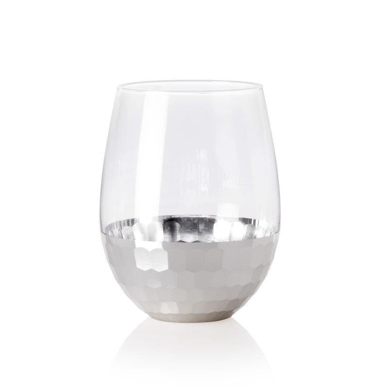 HONEY COMB WINE SILVER GLASS